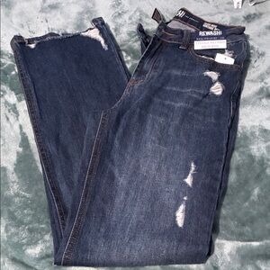 Rewash Men's Dark Blue Skinny Jeans